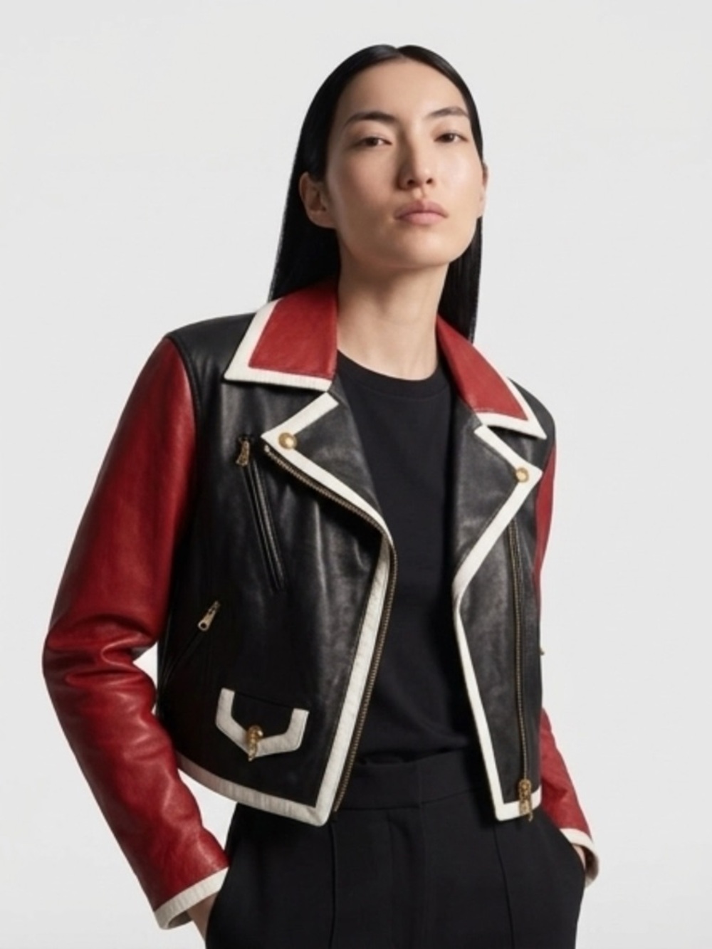 Rare 1990s Moschino Motorcycle Leather Jacket!